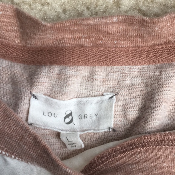 ❌SOLD❌ LOFT 1/2 sweater, 1/2 shirt mixed top - Picture 3 of 3